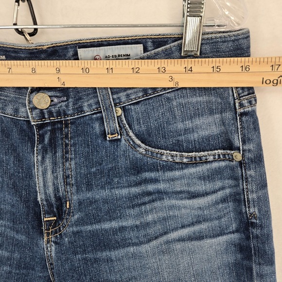AG Adriano Goldschmied Jeans Womens 27R Blue Ex-Boyfriend Slim Distressed Knee - Picture 6 of 12